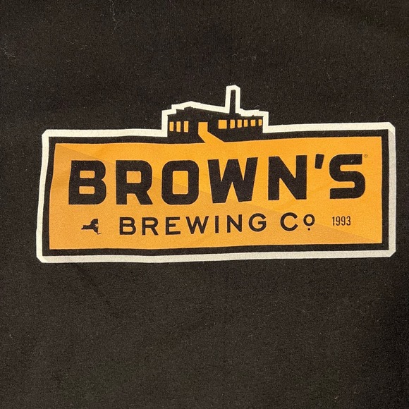 Brown's Brewing Co NY T-Shirt Medium MADE IN USA Troy Walloomsac Craft Beer - Picture 2 of 5